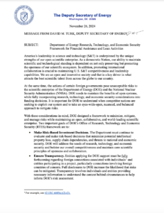 Department of Energy Research, Technology, and Economic Security Framework for Financial Assistance and Loan Activities